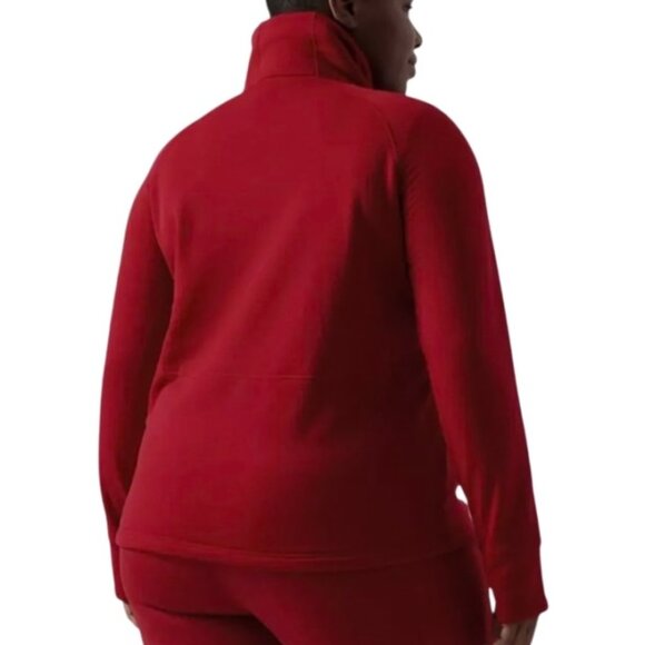 Athleta Altitude Polartec Funnel Neck Sweatshirt in Candy Red Women's Size 2X - Picture 2 of 16